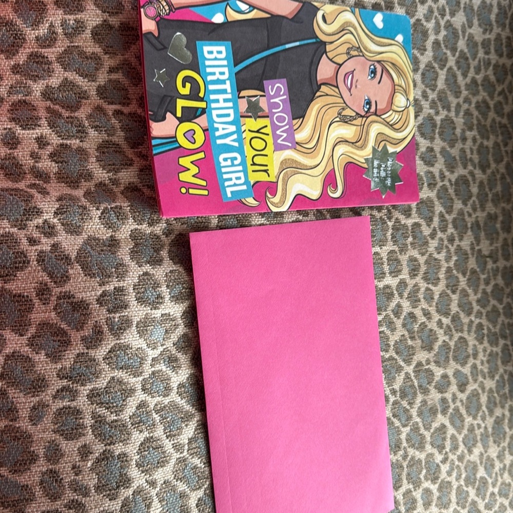 Barbie paper doll birthday card with envelope